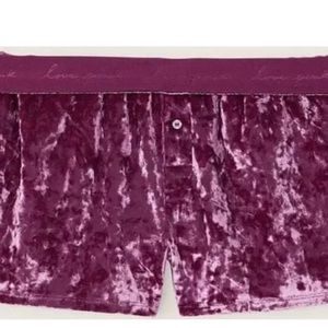 Brand new with tags pink velvet shorts